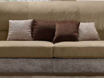 OLIVER - Solid-color fabric sofa cushion by A.R. Arredamenti - view 2
